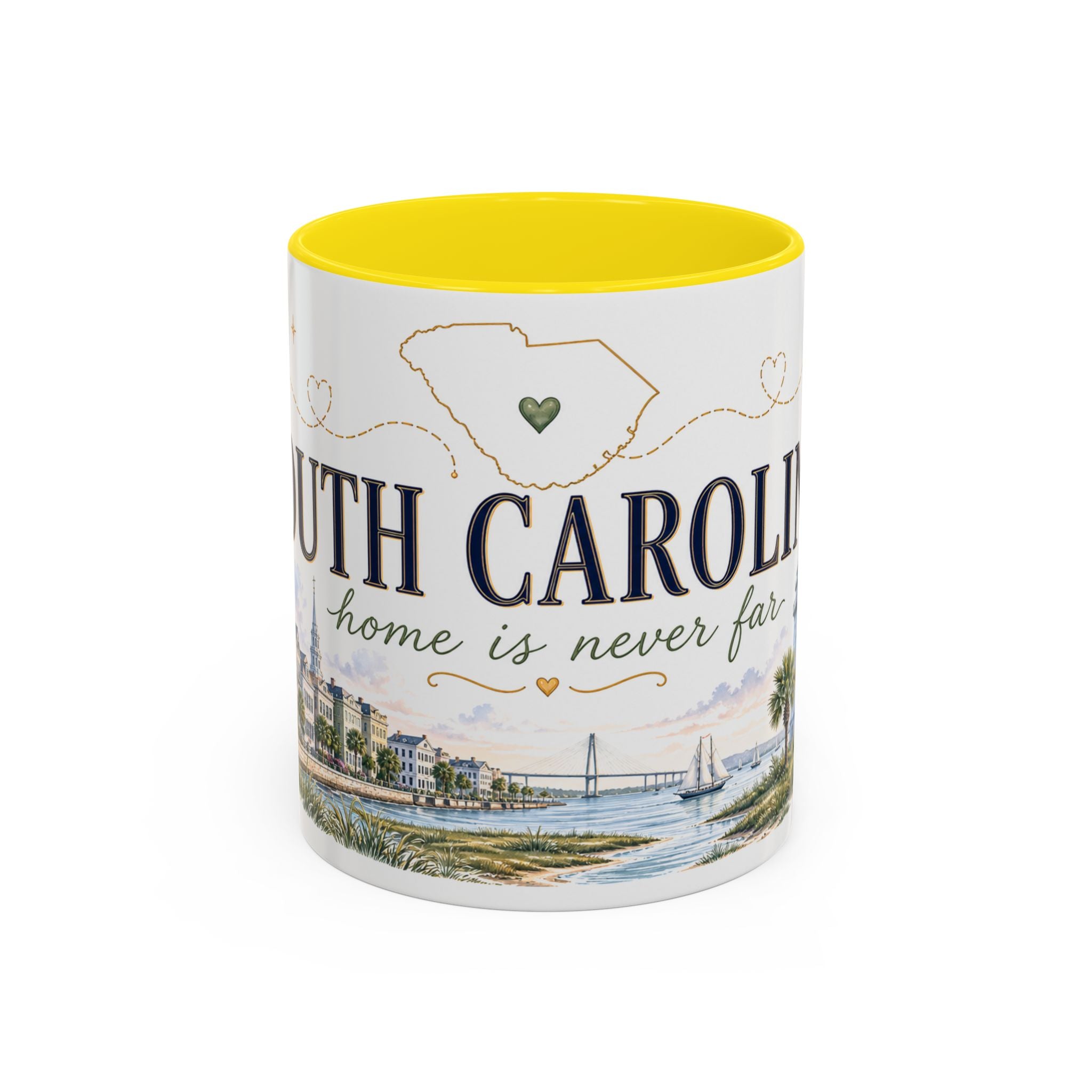 South Carolina State Mug | Botanical Map Accent Cup (11oz 15oz)