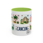 Cancun Coffee Mug | Postage Stamp Collage Mug | Travel Souvenir Accent Cup 11oz 15oz