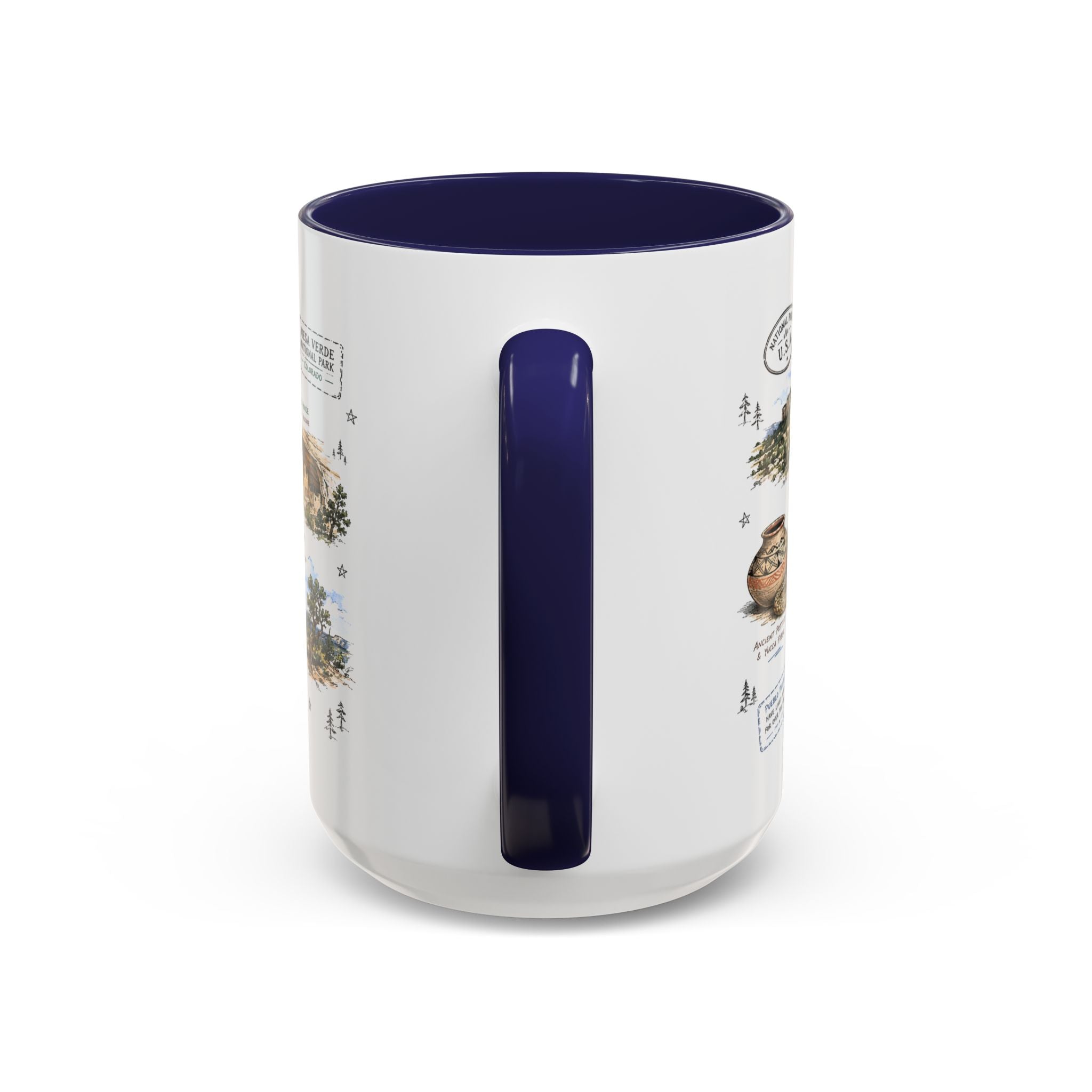 Mesa Verde National Park Coffee Mug | Colorado Ancient Cliff Dwellings Gift | Accent Color Ceramic 11oz 15oz