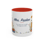 Personalized Reading Teacher Mug | Custom Name Book Lover Coffee Cup | Teacher Appreciation Gift