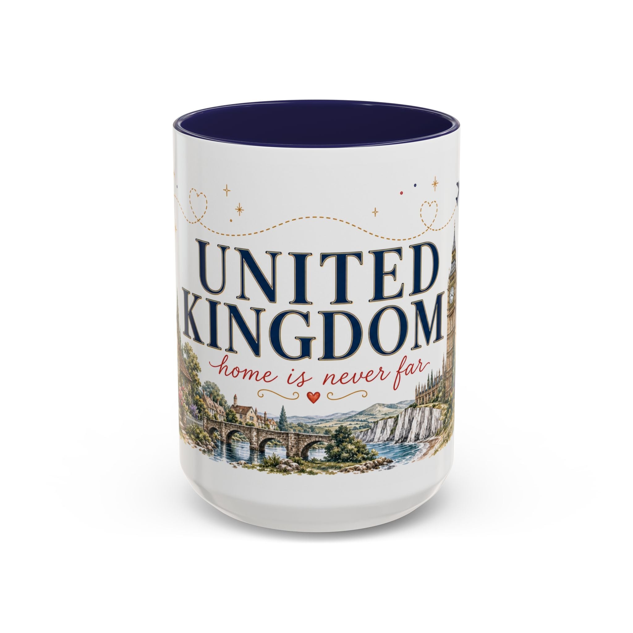 United Kingdom Home Country Mug | Moving Away Gift | Long Distance Friendship | 11 oz 15 oz Accent Mug