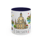 Dresden Illustrated Travel Mug | City Souvenir Accent Coffee Mug | 11oz 15oz Ceramic Cup