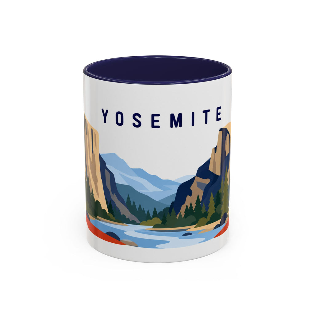 Yosemite Coffee Mug | Travel Destination Souvenir Gift | Accent Color Ceramic 11oz 15oz