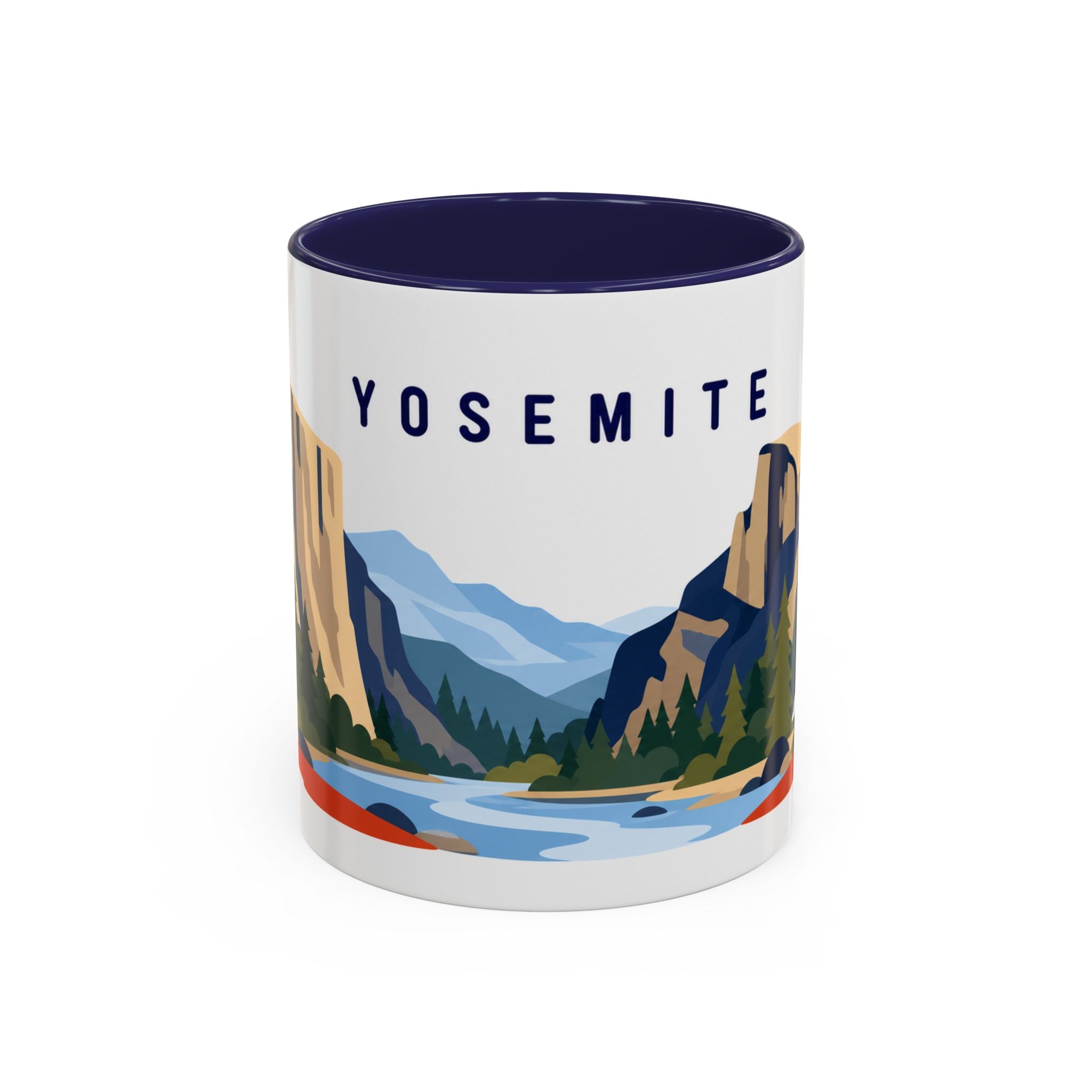 Yosemite Coffee Mug | Travel Destination Souvenir Gift | Accent Color Ceramic 11oz 15oz