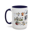 Kolkata Coffee Mug | India Souvenir Travel Gift | Accent Color Ceramic 11oz 15oz