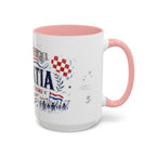 Croatia Soccer Coffee Mug | World Cup Fan Gift | Accent Color Ceramic 11oz 15oz Match Day Cup