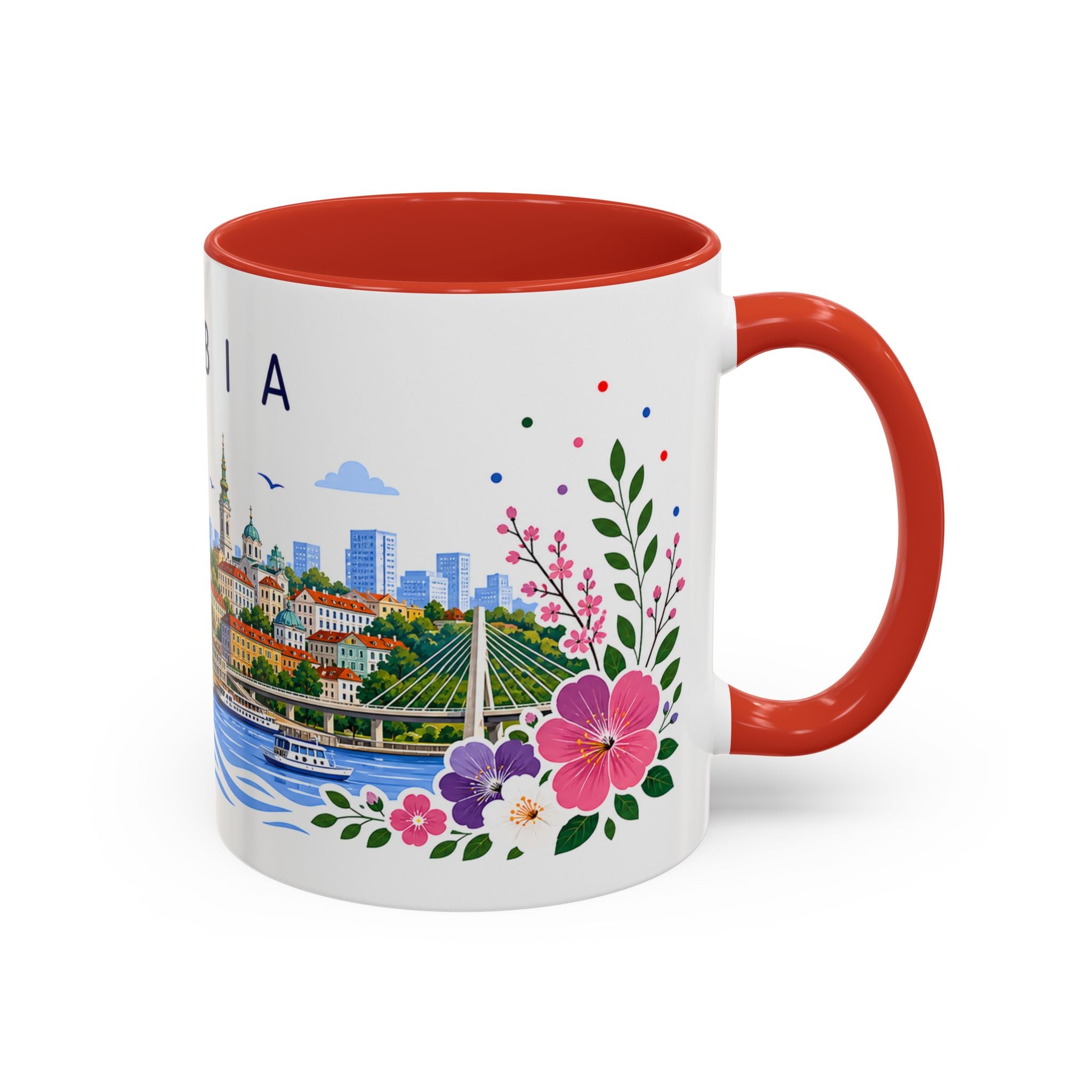 Serbia Coffee Mug | Travel Souvenir Accent Mug | Place Gift Ceramic Cup 11oz 15oz