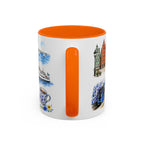 Stockholm Illustrated Travel Mug | City Souvenir Accent Coffee Mug | 11oz 15oz Ceramic Cup