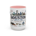 Houston Coffee Mug | Texas Souvenir City Gift | Accent Color Ceramic 11oz 15oz