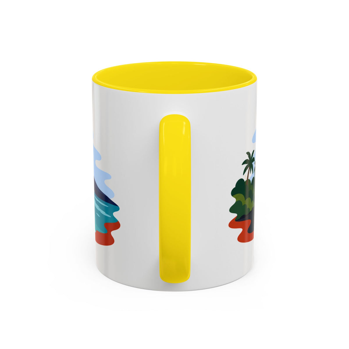 Hawaii Volcanoes Coffee Mug | Travel Destination Souvenir Gift | Accent Color Ceramic 11oz 15oz