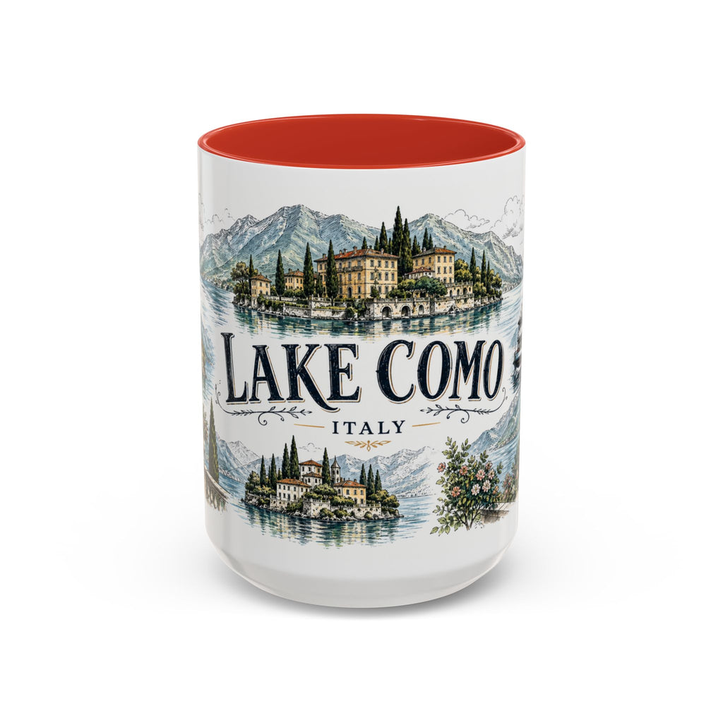 Lake Como Mug, Italy Travel Souvenir, Bucket List Gift, Accent Ceramic Coffee Mug 11oz 15oz