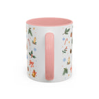 Christmas Bell Mug | Ribbon Gift Watercolor Holiday Cup | Accent Coffee Mug 11oz 15oz