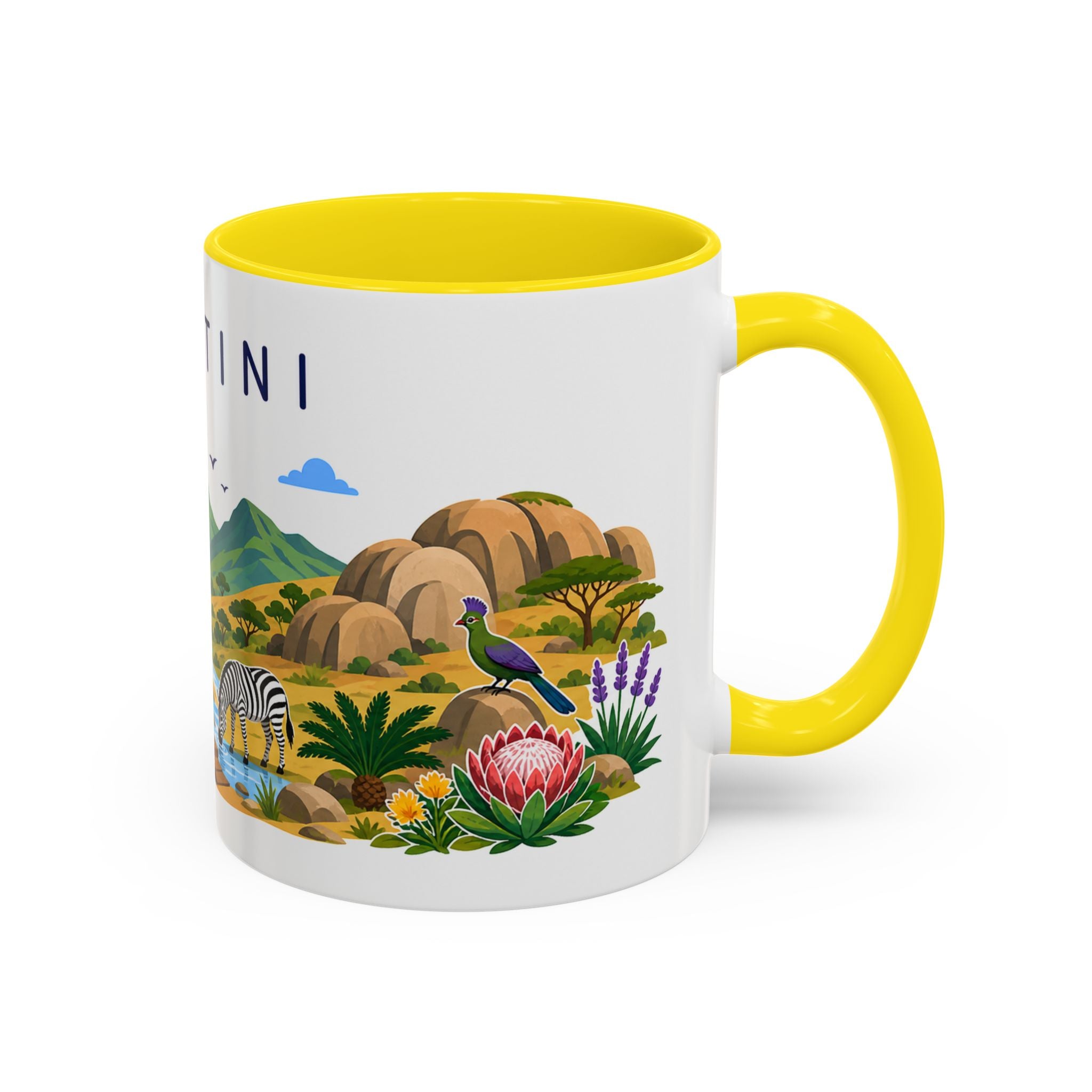Eswatini Coffee Mug | Travel Souvenir Accent Mug | Country Gift Ceramic Cup 11oz 15oz