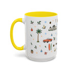Los Angeles Christmas Mug | Watercolor City Souvenir | Ceramic Coffee Cup (11oz or 15oz)