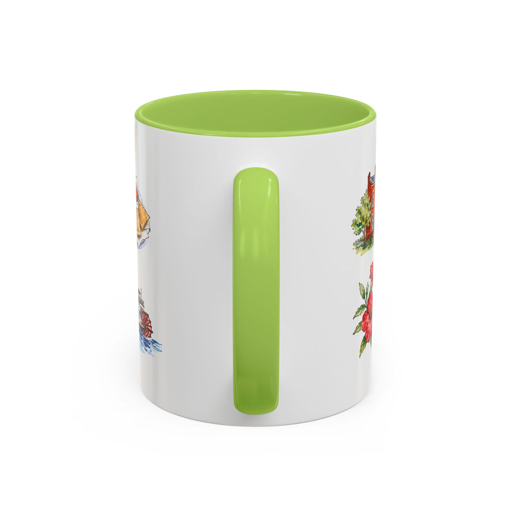 St. Louis Illustrated Travel Mug | City Souvenir Accent Coffee Mug | 11oz 15oz Ceramic Cup