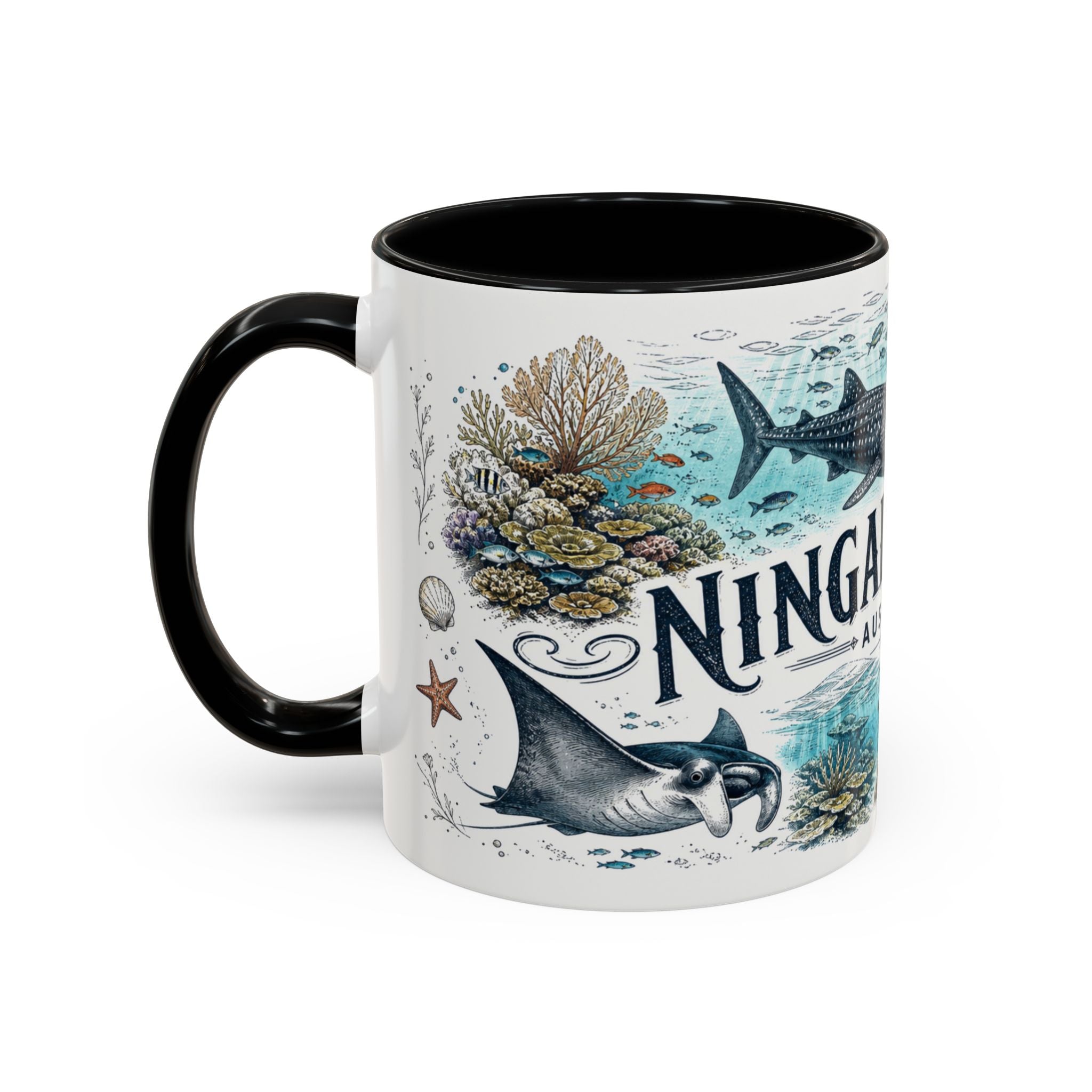 Ningaloo Reef Mug, Australia Travel Souvenir, Bucket List Gift, Accent Ceramic Coffee Mug 11oz 15oz