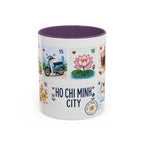 Ho Chi Minh City Coffee Mug | Postage Stamp Collage Mug | Travel Souvenir Accent Cup 11oz 15oz