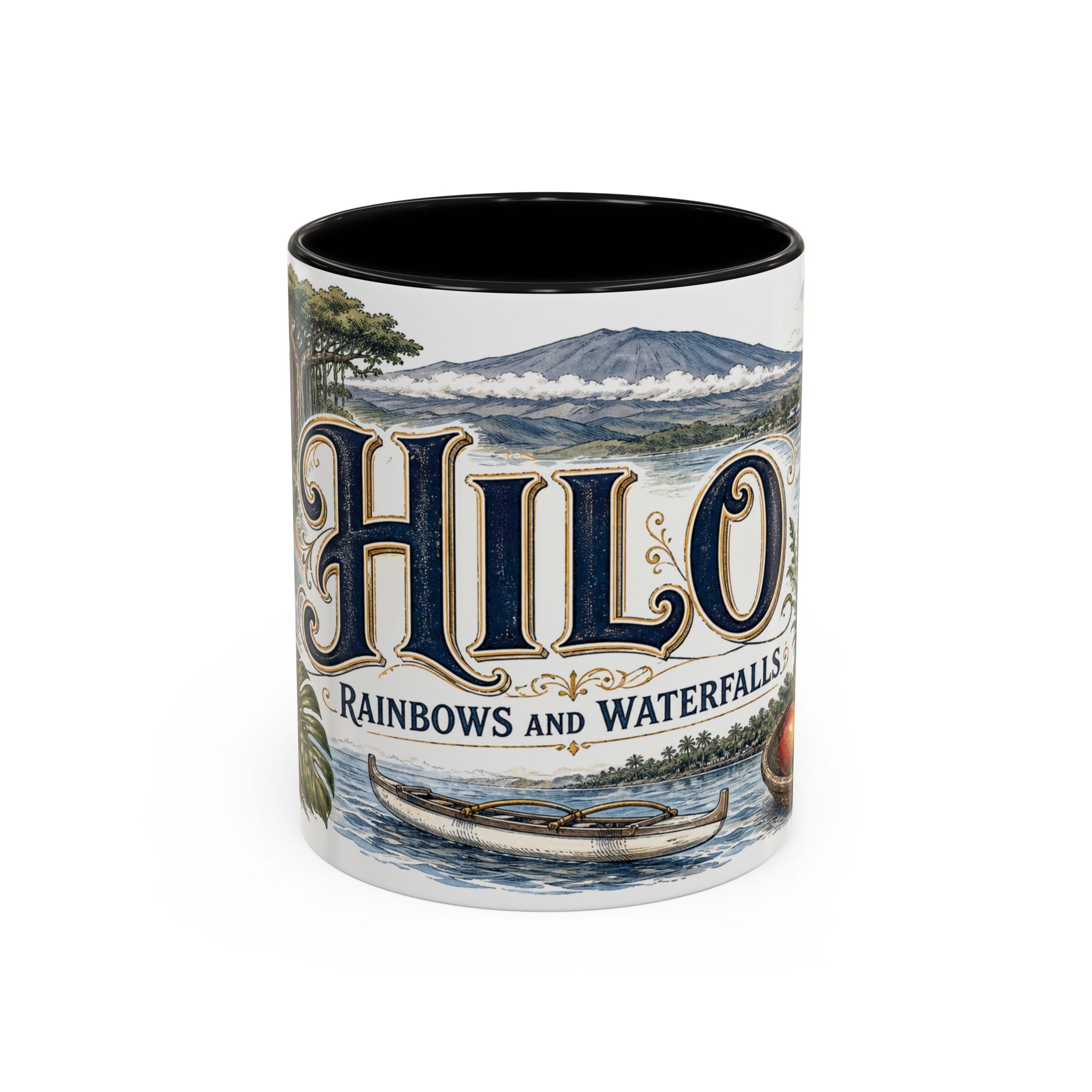 Hilo Coffee Mug | United States Travel Souvenir | Vintage Illustrated City Gift | 11 oz 15 oz Accent Mug