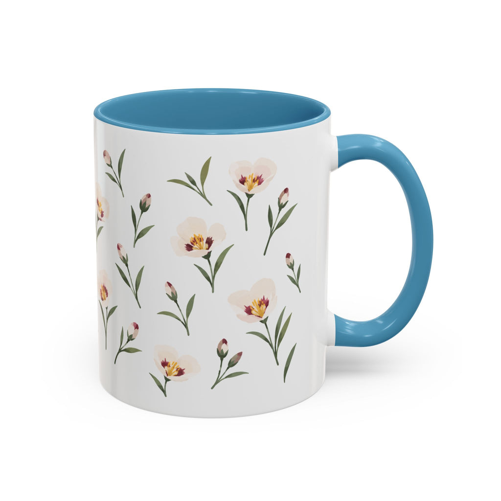 Utah Sego Lily Mug, State Flower Floral Coffee Cup, 11oz Botanical Gift