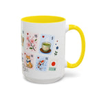 Kyoto Coffee Mug | Postage Stamp Collage Mug | Travel Souvenir Accent Cup 11oz 15oz