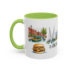 Oklahoma City Illustrated Travel Mug | City Souvenir Accent Coffee Mug | 11oz 15oz Ceramic Cup