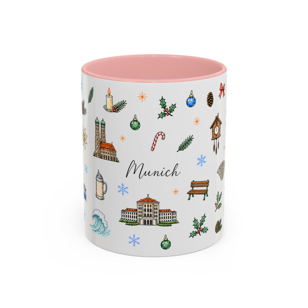 Munich Christmas Mug | Watercolor City Souvenir, Travel Gift (11oz/15oz)