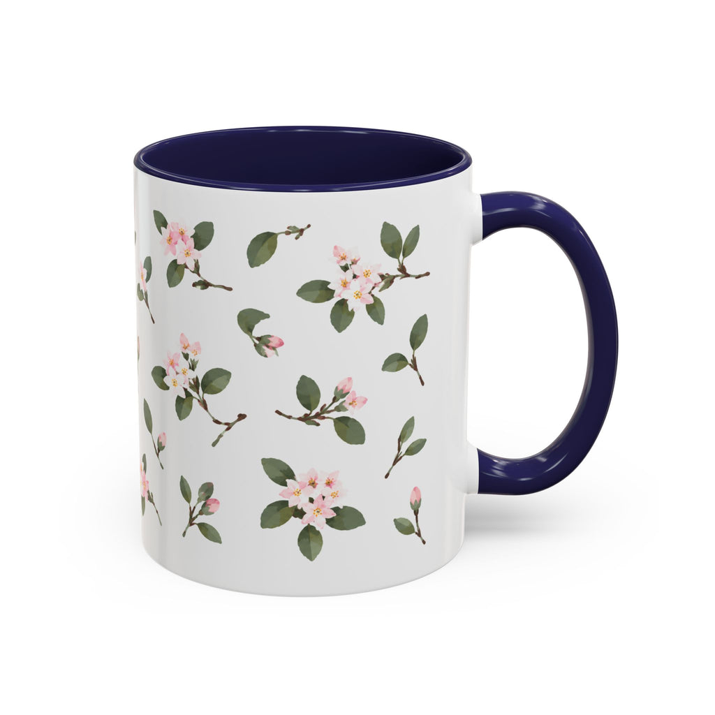 Massachusetts Mayflower Mug, State Flower Floral Coffee Cup, 11oz Botanical Gift