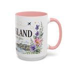 Rhode Island State Map Mug | Botanical Seaside Accent Cup (11oz or 15oz)