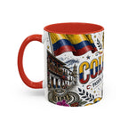Colombia Soccer Coffee Mug | World Cup Fan Gift | Accent Color Ceramic 11oz 15oz Match Day Cup