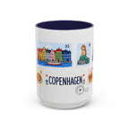Copenhagen Coffee Mug | Postage Stamp Collage Mug | Travel Souvenir Accent Cup 11oz 15oz