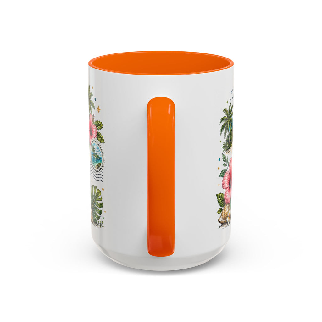 Fiji Coffee Mug | Travel Destination Souvenir Gift | Accent Color Ceramic 11oz 15oz
