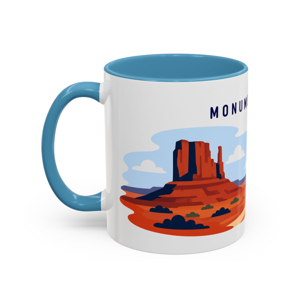 Monument Valley Coffee Mug | Travel Destination Souvenir Gift | Accent Color Ceramic 11oz 15oz