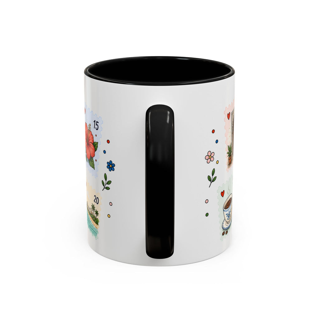 Zanzibar City Coffee Mug | Postage Stamp Collage Mug | Travel Souvenir Accent Cup 11oz 15oz