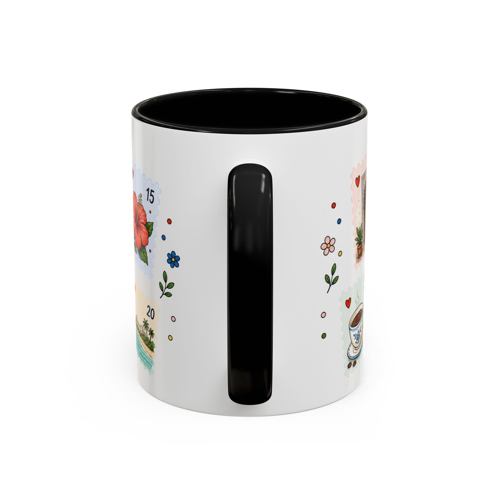 Zanzibar City Coffee Mug | Postage Stamp Collage Mug | Travel Souvenir Accent Cup 11oz 15oz