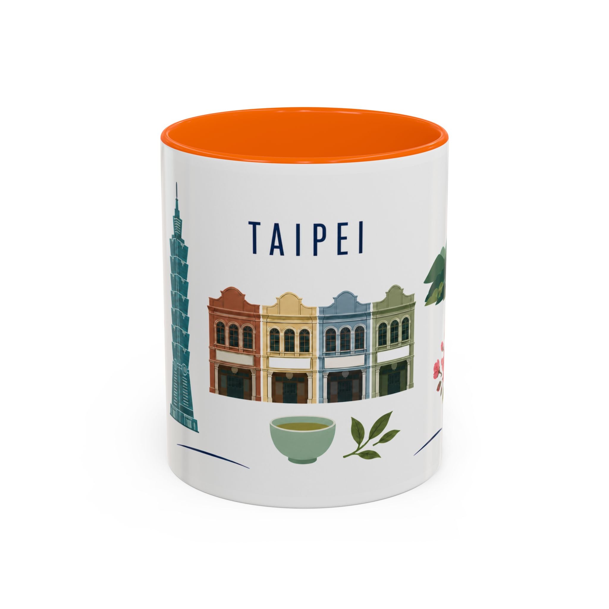 Taipei Coffee Mug | Taiwan Travel Souvenir | Porcelain Decal City Gift | 11oz 15oz Accent Mug
