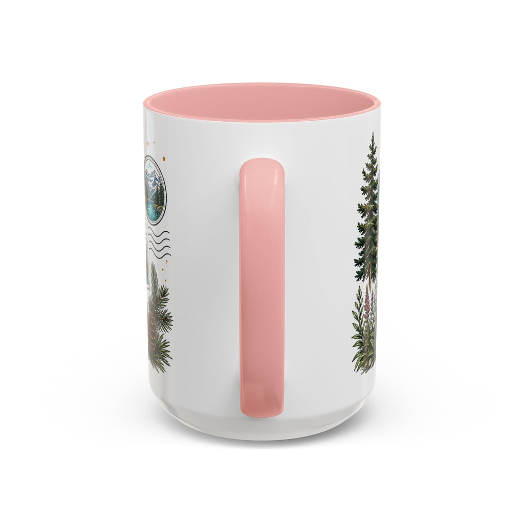 Banff Lake Louise Coffee Mug | Travel Destination Souvenir Gift | Accent Color Ceramic 11oz 15oz