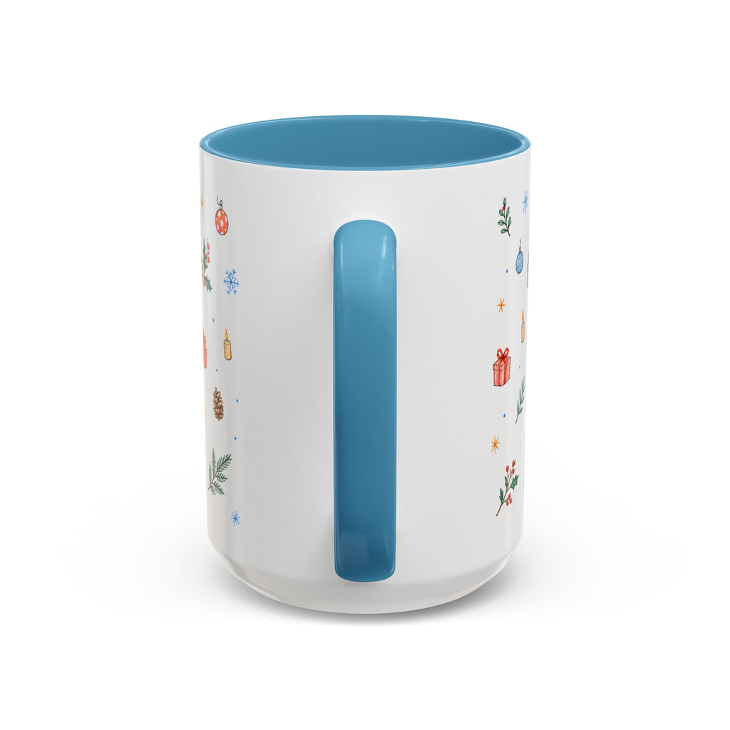 Dhaka Christmas Mug | Watercolor Travel Souvenir | Holiday Gift | Accent Ceramic Coffee Cup 11oz 15oz