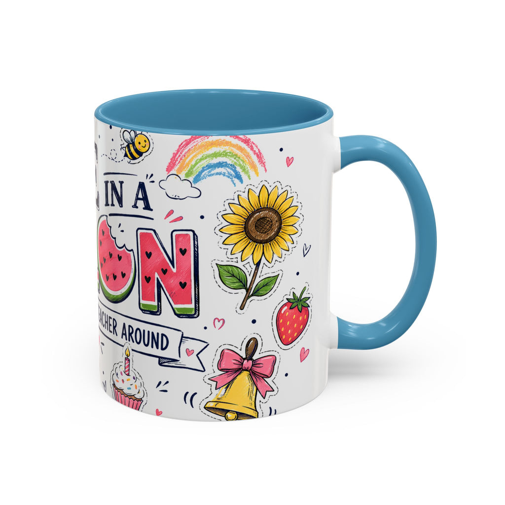 One in a Melon Coffee Mug | Sweetest Teacher Appreciation Gift | Accent Color Ceramic 11oz 15oz
