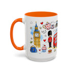 London Travel Mug | European City Souvenir Accent Coffee Mug | 11oz 15oz Ceramic Cup