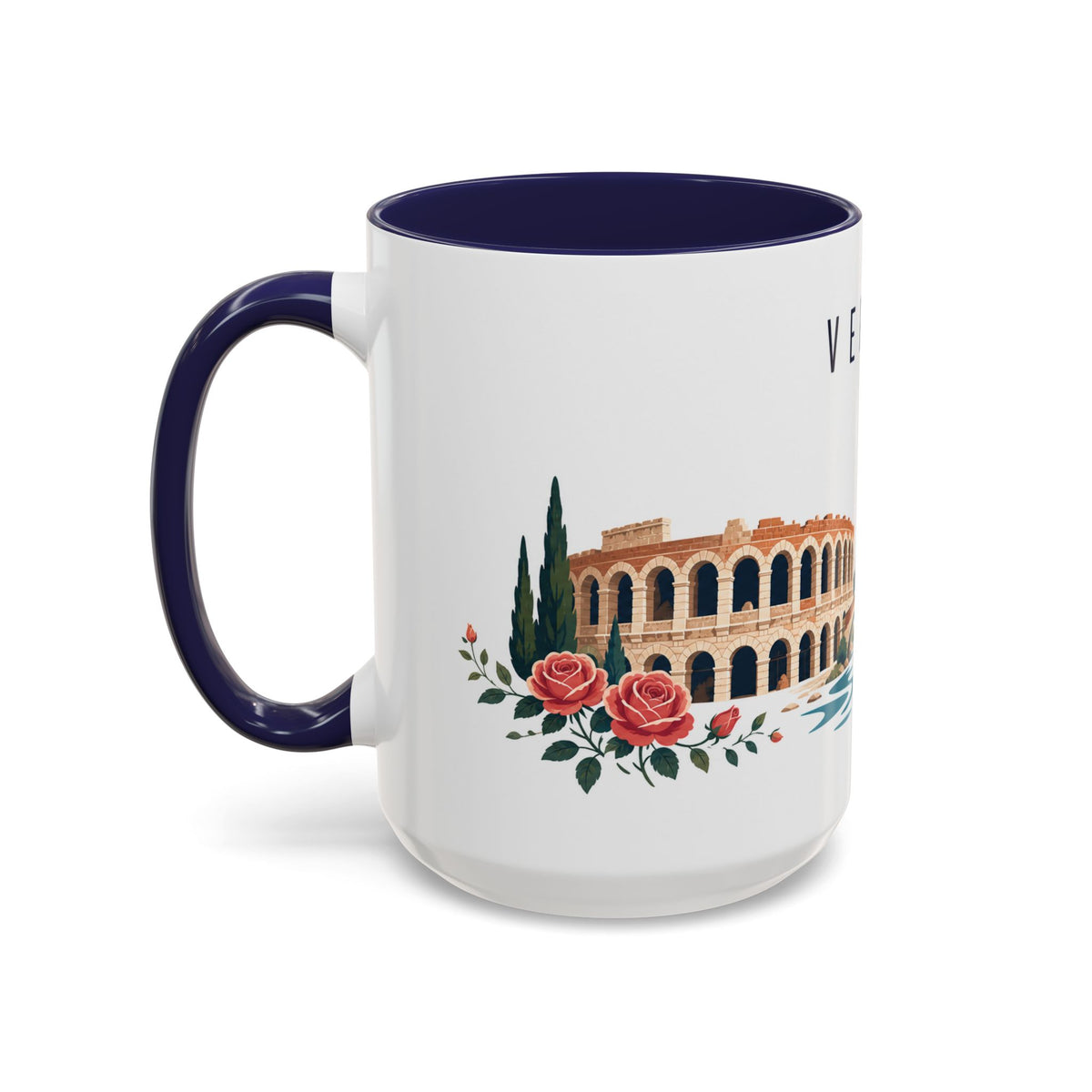 Verona Coffee Mug | Italy Travel Souvenir | Porcelain Decal City Gift | 11oz 15oz Accent Mug