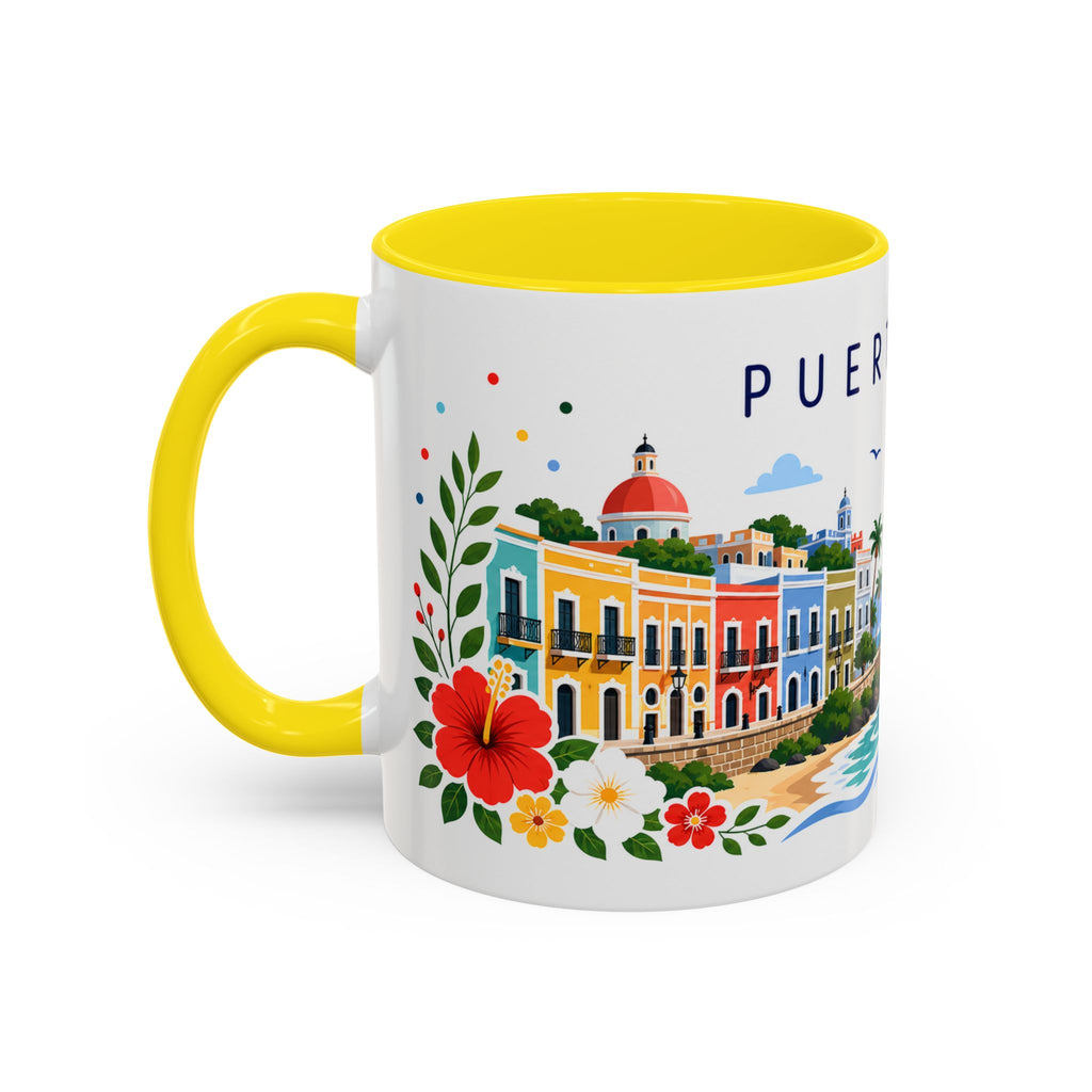 Puerto Rico Coffee Mug | Travel Souvenir Accent Mug | Place Gift Ceramic Cup 11oz 15oz