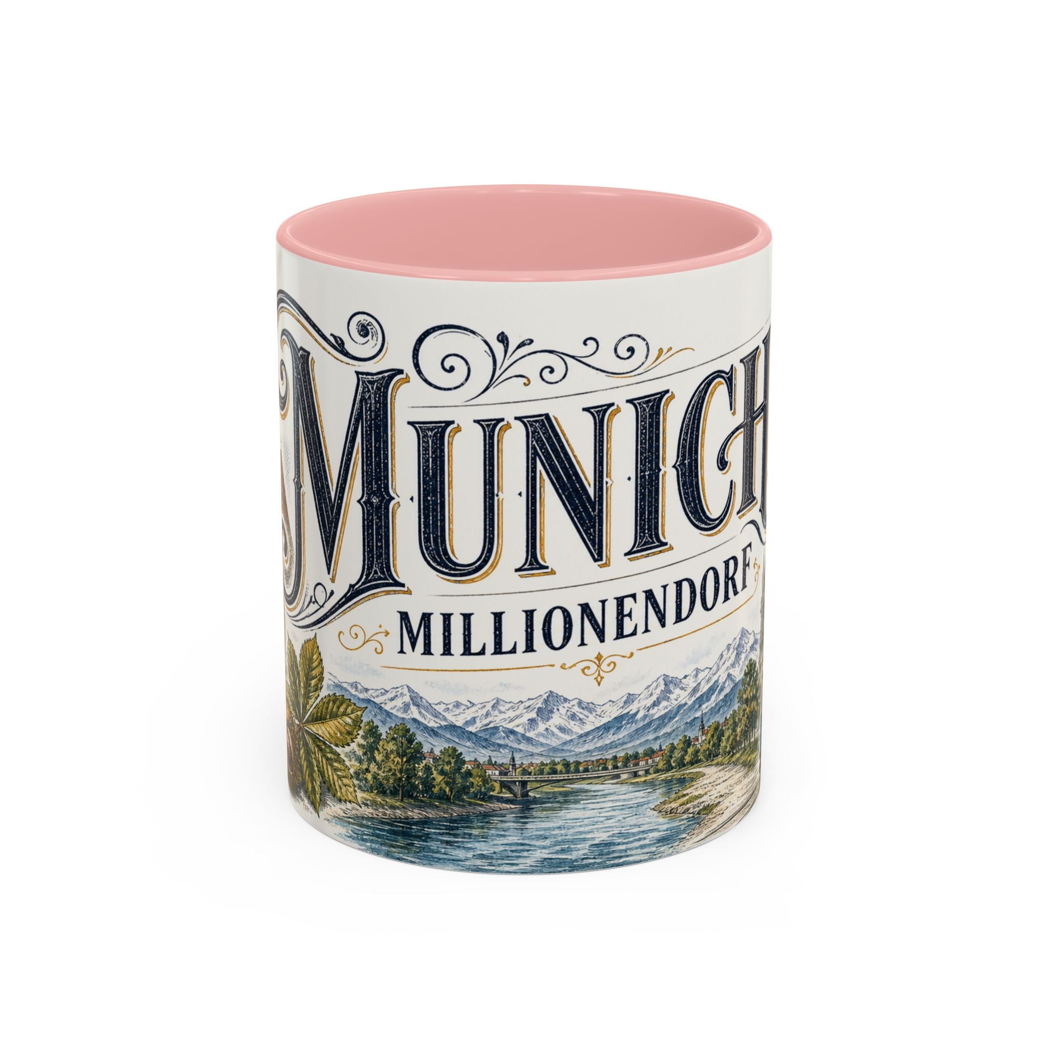 Munich Coffee Mug | Germany Travel Souvenir | Vintage Illustrated City Gift | 11 oz 15 oz Accent Mug