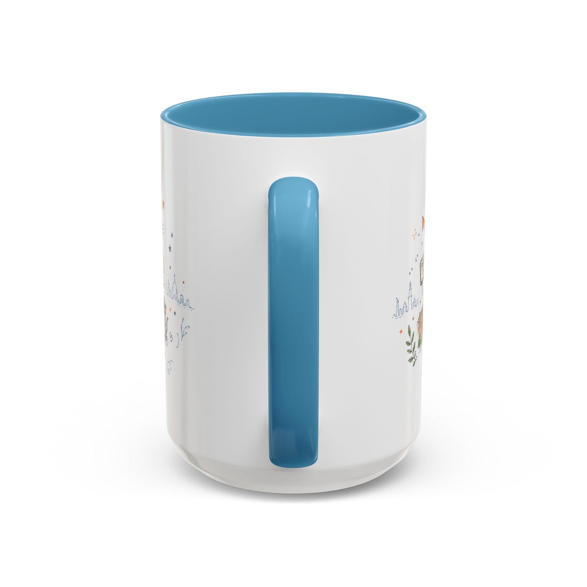 New Delhi Coffee Mug | India Souvenir Travel Gift | Accent Color Ceramic 11oz 15oz
