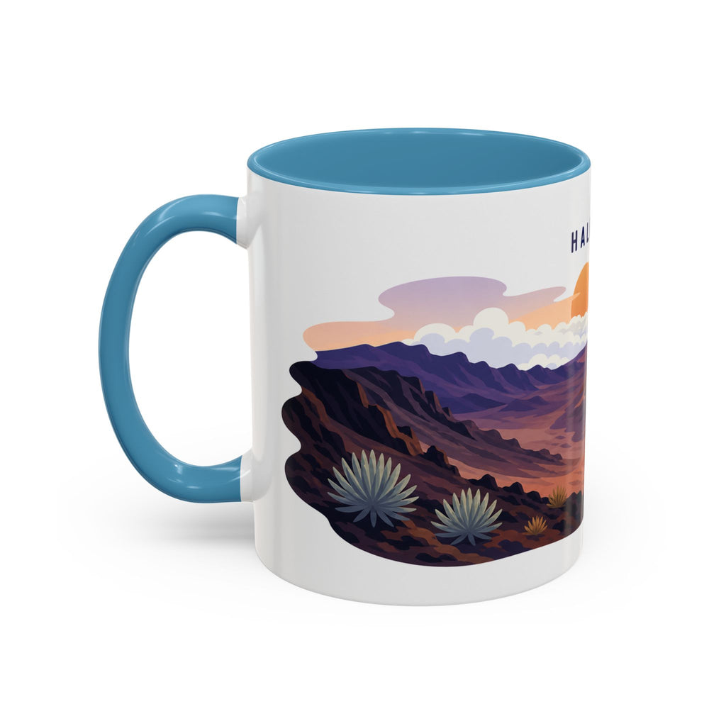 Haleakala National Park Coffee Mug | Solid Color Block Park Souvenir | 11oz 15oz Accent Mug