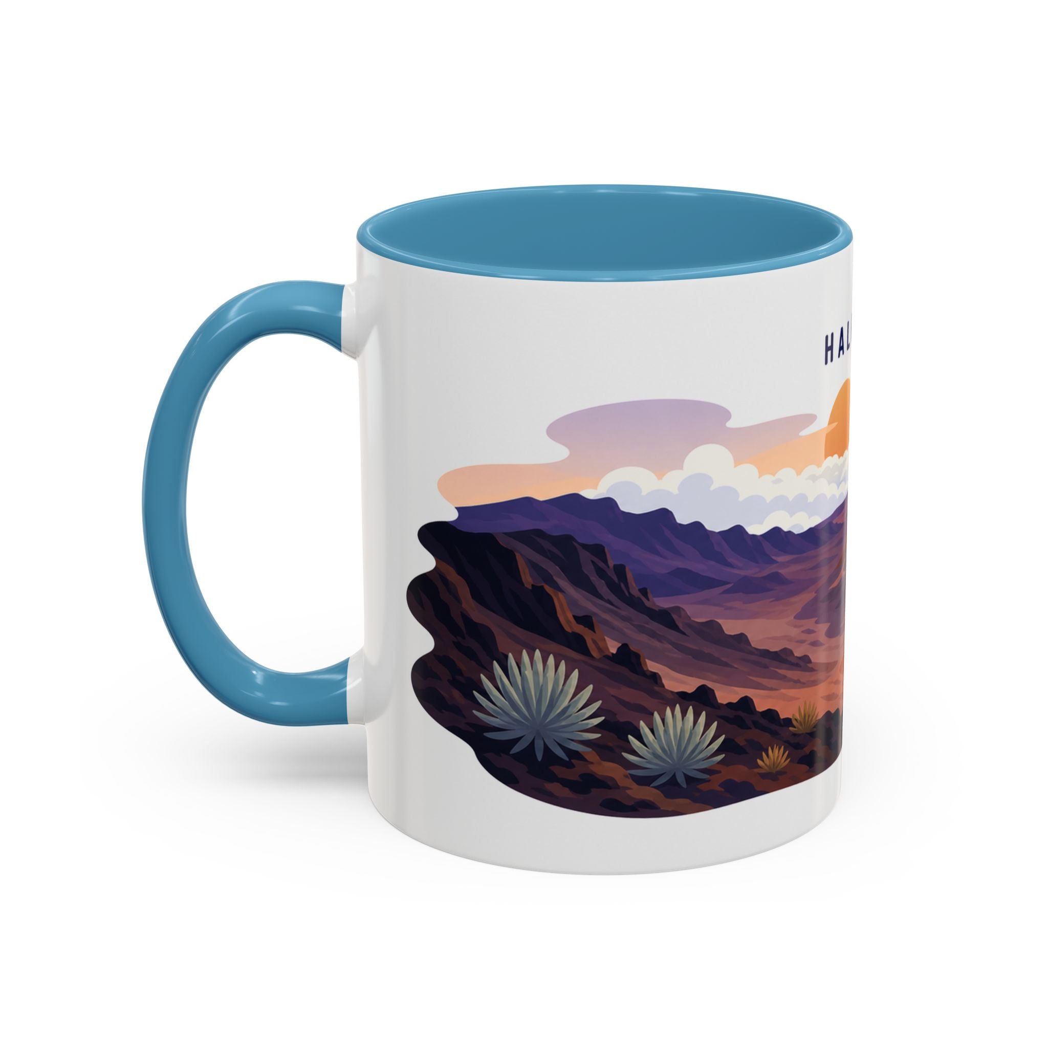 Haleakala National Park Coffee Mug | Solid Color Block Park Souvenir | 11oz 15oz Accent Mug