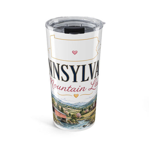 Pennsylvania State Flower 20oz Tumbler | Mountain Laurel Botanical State Flower Gift | Insulated Stainless Steel Travel Cup