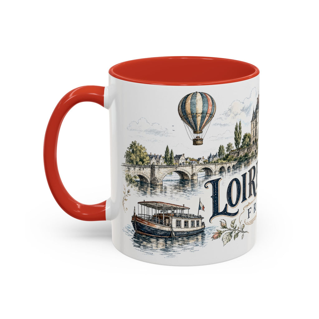 Loire Valley Mug, France Travel Souvenir, Bucket List Gift, Accent Ceramic Coffee Mug 11oz 15oz