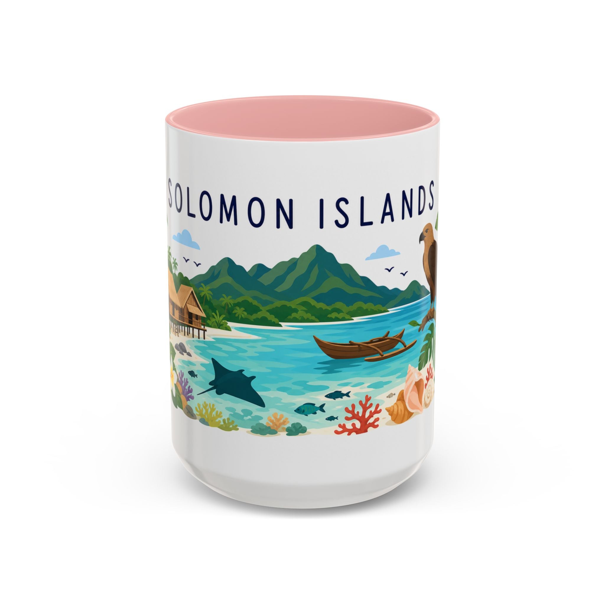 Solomon Islands Coffee Mug | Travel Souvenir Accent Mug | Country Gift Ceramic Cup 11oz 15oz