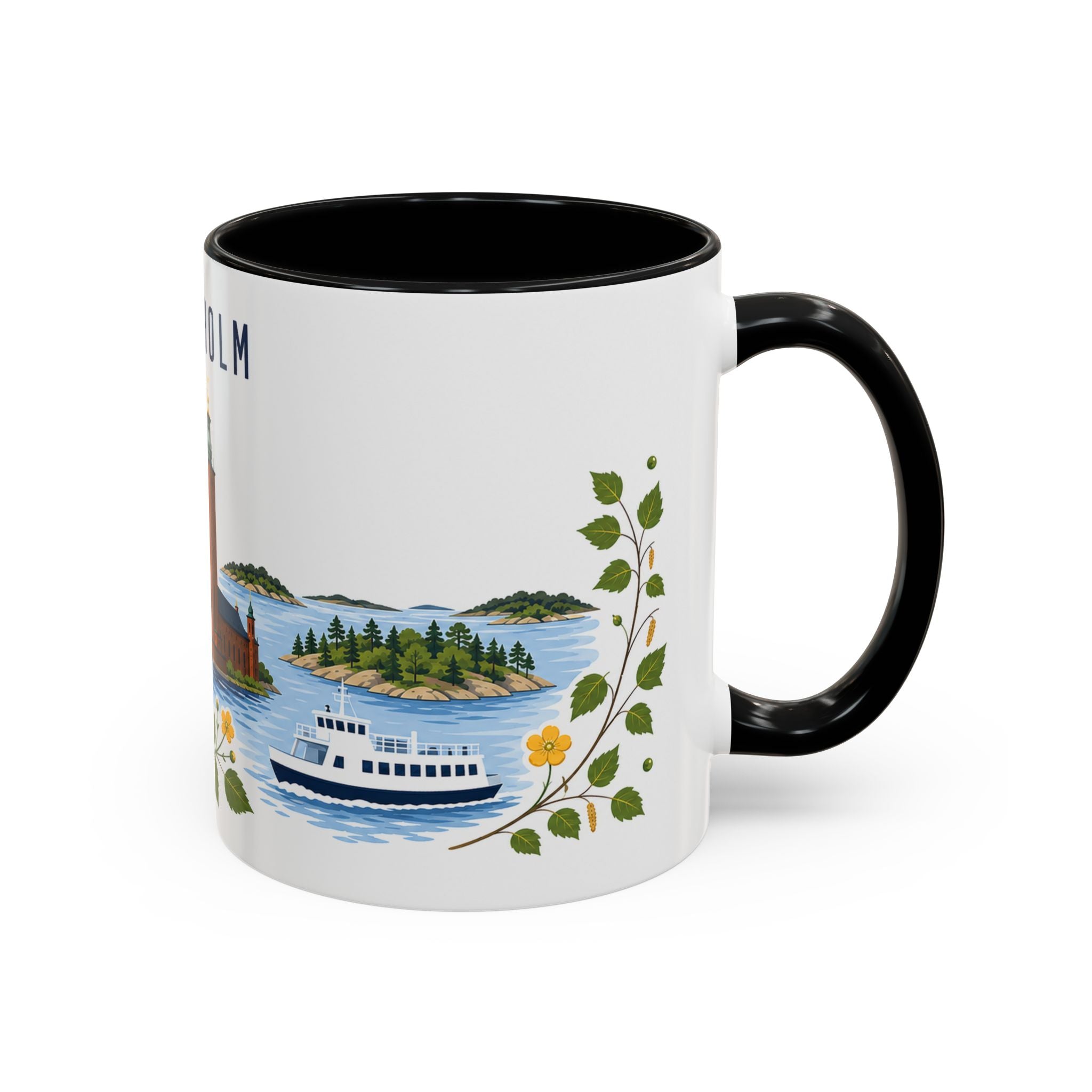 Stockholm Coffee Mug | Sweden Travel Souvenir | Porcelain Decal City Gift | 11oz 15oz Accent Mug