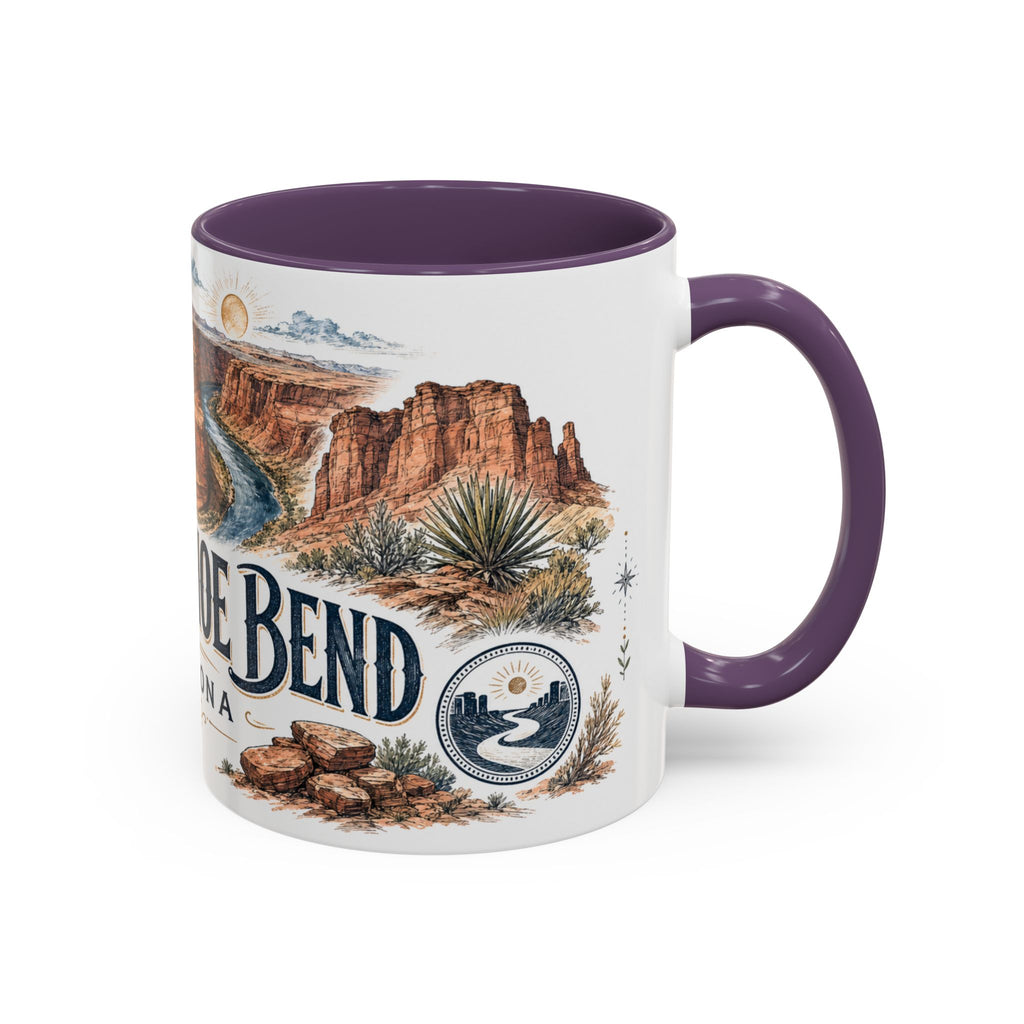 Horseshoe Bend Mug, Arizona Travel Souvenir, Bucket List Gift, Accent Ceramic Coffee Mug 11oz 15oz